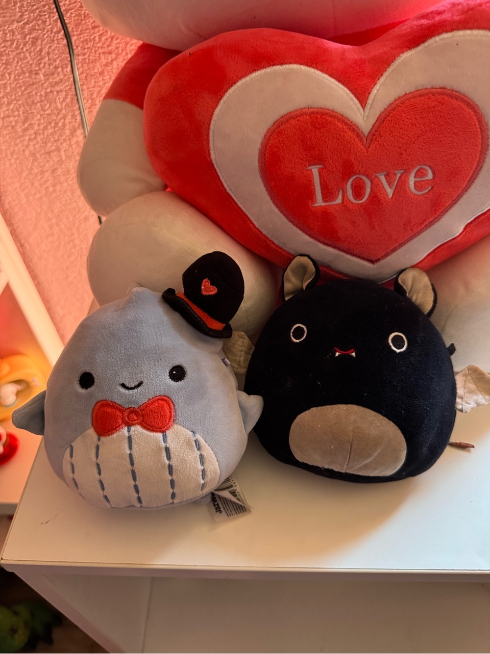 Squishmallows Gray and Black Adorable Duo Plush Set